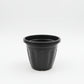 Vaso de Planta Redondo Preto Nº 1 Gibafer – Plástico 13x11cm