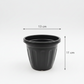 Vaso de Planta Redondo Preto Nº 1 Gibafer – Plástico 13x11cm