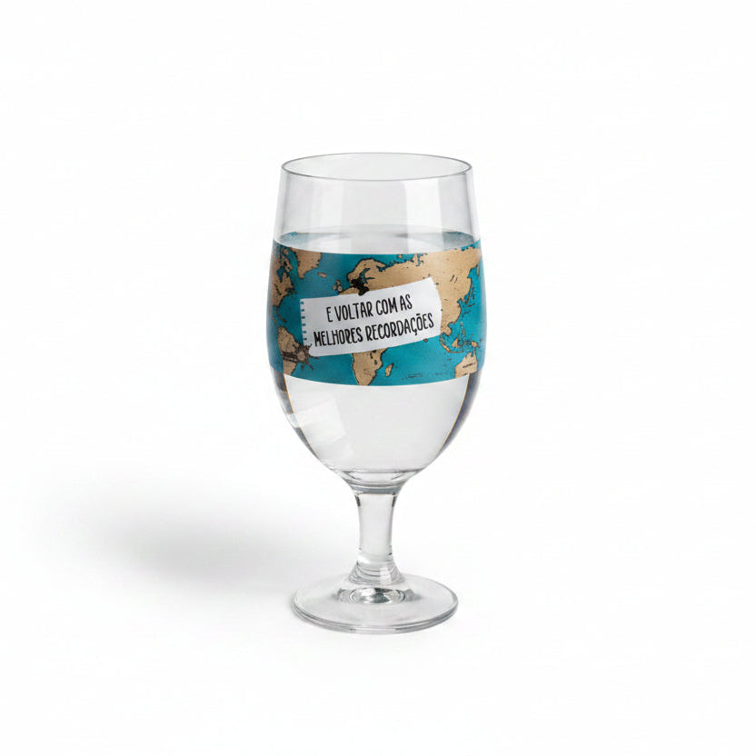 Taça de Vidro 330 ml Windsor Viajar Pelo Mundo | Brasfoot Presentes