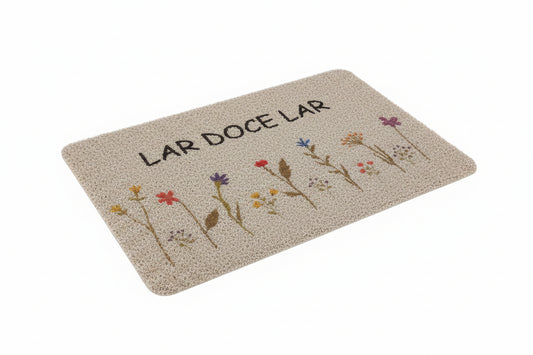 Tapete de Porta Lar Doce Lar 38x58cm | Vinyl Print | Niazitex