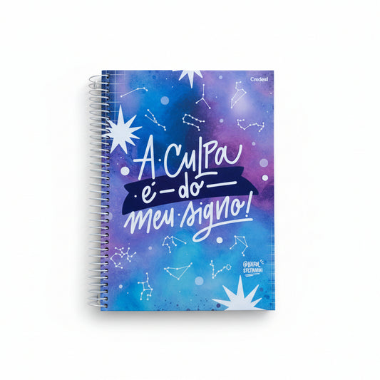 Caderno A Culpa é do Meu Signo Universitário Espiral 10 Matérias 160 Folhas Karol Stefanini Credeal