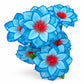 Buquê de Peônias Artificiais Azul com Renda 47 cm – 7 Hastes | Florarte
