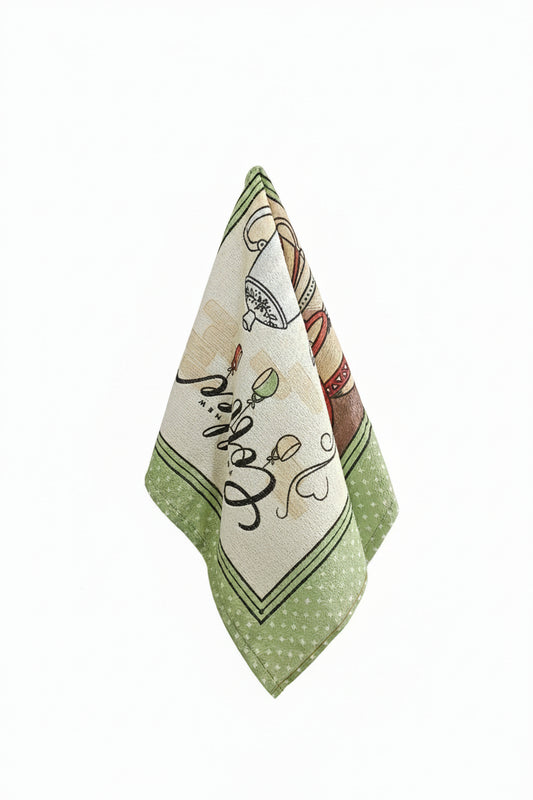 Pano de Copa Felpudo Döhler Coffee 04 45x65cm 240 g/m² 100% Algodão Alta Absorção | Estampas Sortidas