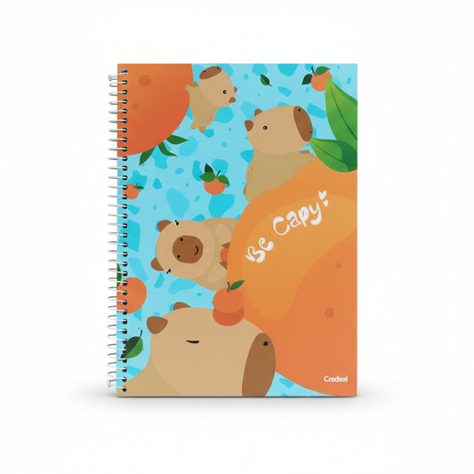 Caderno Be Capy Capivara Universitário 1 Matéria 80 Folhas Capa Dura Espiral Credeal