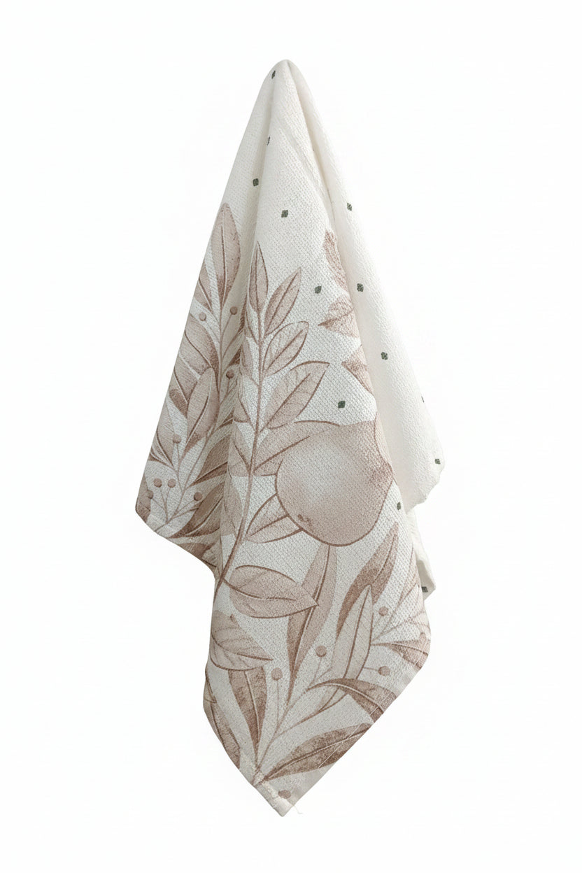 Pano de Copa Felpudo Döhler Outono Floral 45x65cm 100% Algodão Alta Absorção | Estampas Sortidas