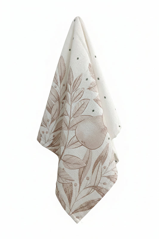 Pano de Copa Felpudo Döhler Outono Floral 45x65cm 100% Algodão Alta Absorção | Estampas Sortidas