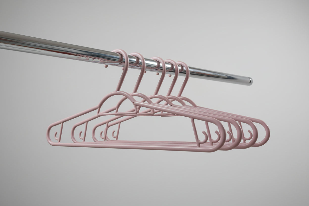 Kit 5 Cabides 40cm Sanremo Pendura Mais Easy — Rosa • Suporta 3,2 kg