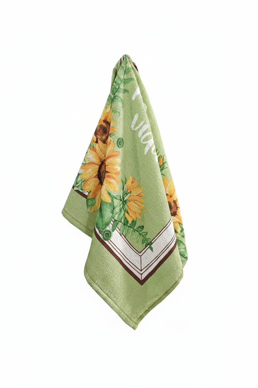 Pano de Copa Felpudo Döhler Girassol 240 g/m² 45x65cm 100% Algodão Alta Absorção | Estampas Sortidas