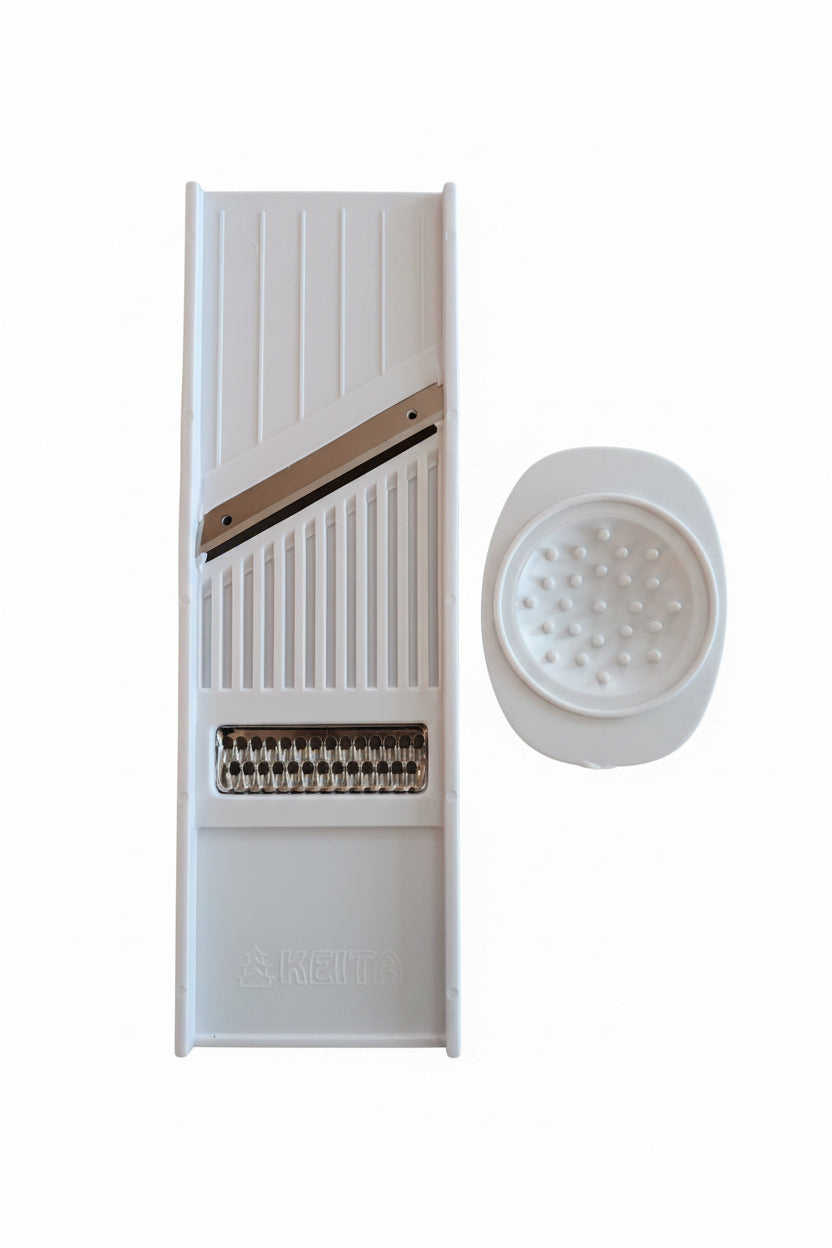 Cortador Fatiador de Legumes Dupla Face com Protetor de Mão – Lâmina Aço Inox – Keita