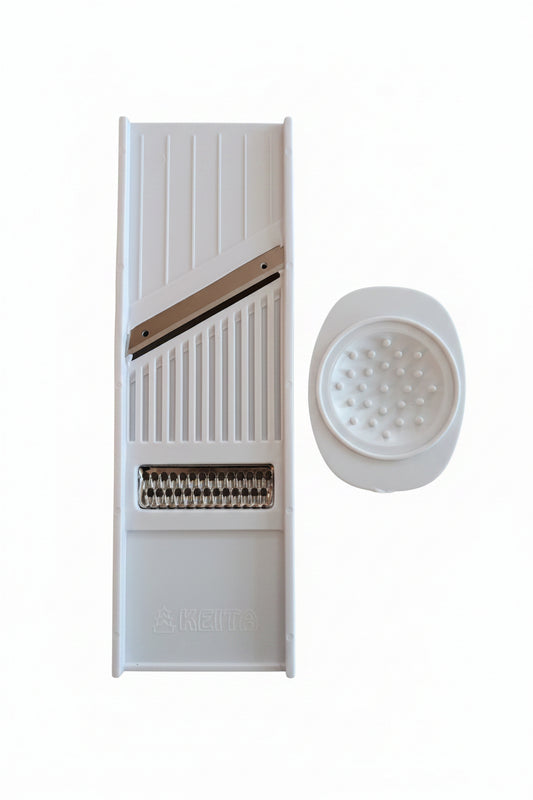 Cortador Fatiador de Legumes Dupla Face com Protetor de Mão – Lâmina Aço Inox – Keita