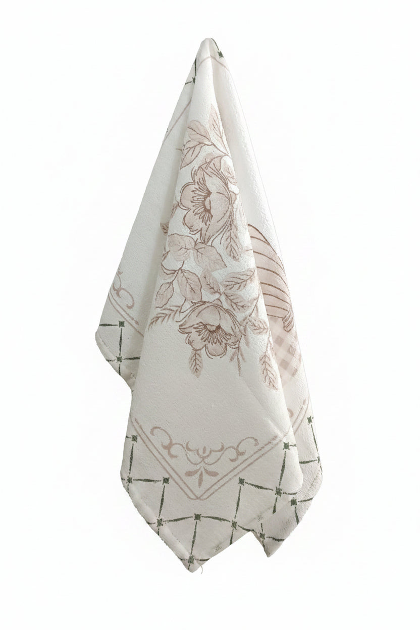 Pano de Copa Felpudo Döhler Outono Floral 45x65cm 100% Algodão Alta Absorção | Estampas Sortidas