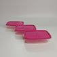Kit 3 Potes Sanremo 785ml Rosa Hermético, Livre de BPA, Micro-ondas/Freezer