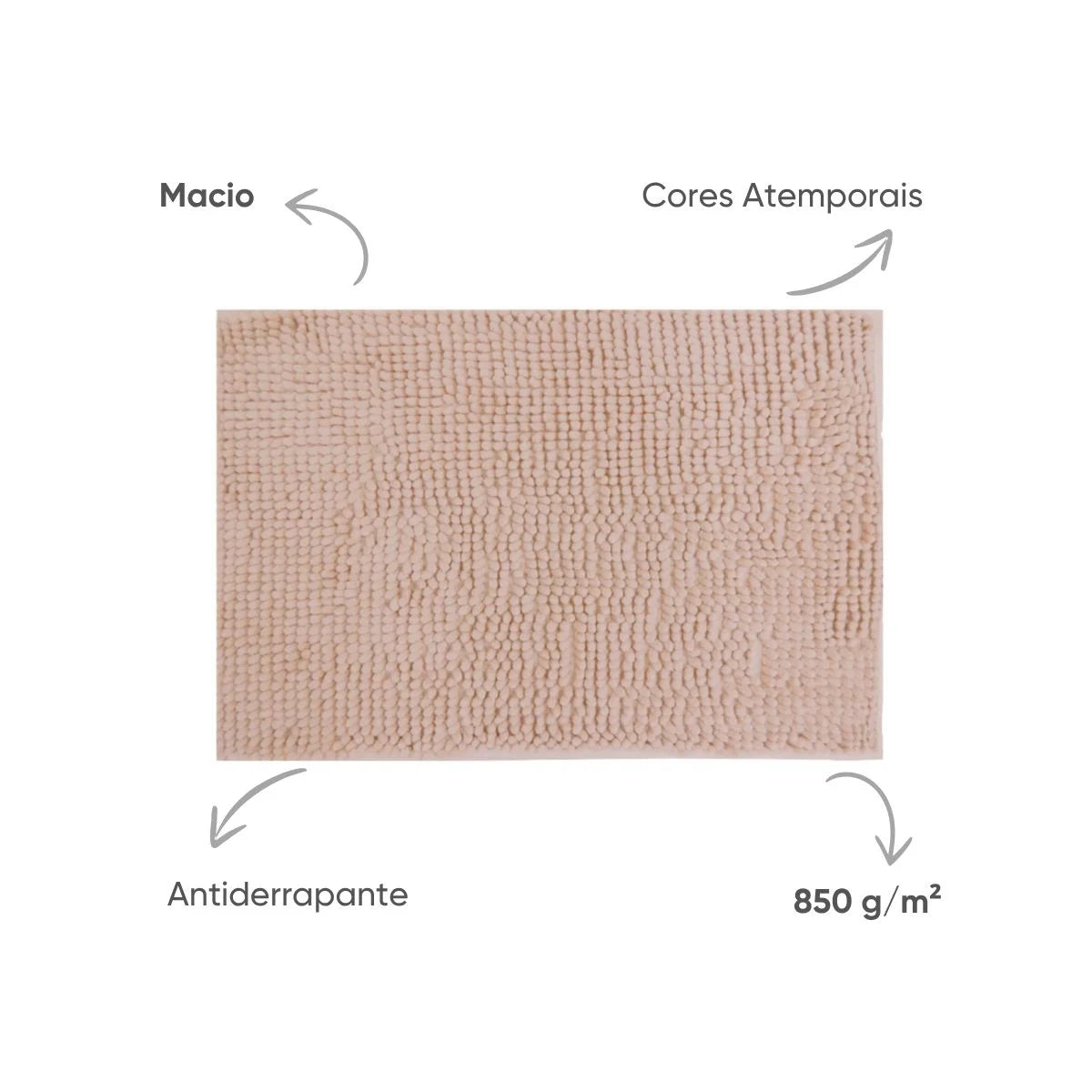 Tapete Popcorn Antiderrapante 50x70 cm – Appel Home