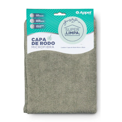 Capa de Rodo Microfibra Appel Super Limpa 50x35cm — Alta Absorção, Sem Fiapos