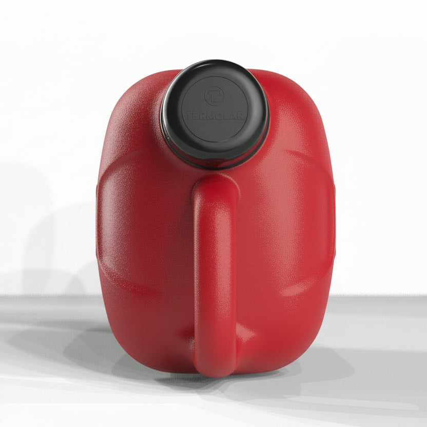 Garrafão Térmico Termolar Supertermo 5L Vermelho — Conserva Quente/Frio 10h | Rolha Clean