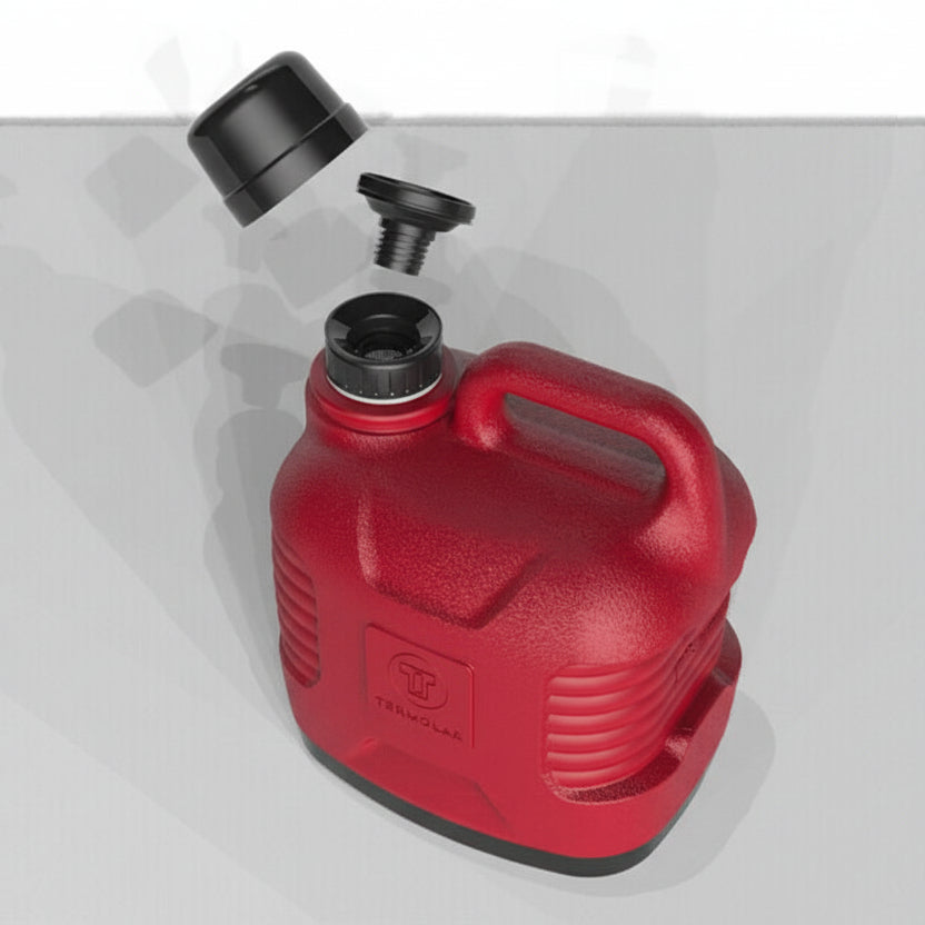 Garrafão Térmico Termolar Supertermo 5L Vermelho — Conserva Quente/Frio 10h | Rolha Clean