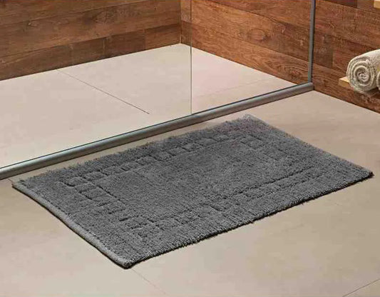 Tapete de Banheiro Essence Liso 50x80cm Cinza Amianto | Niazitex