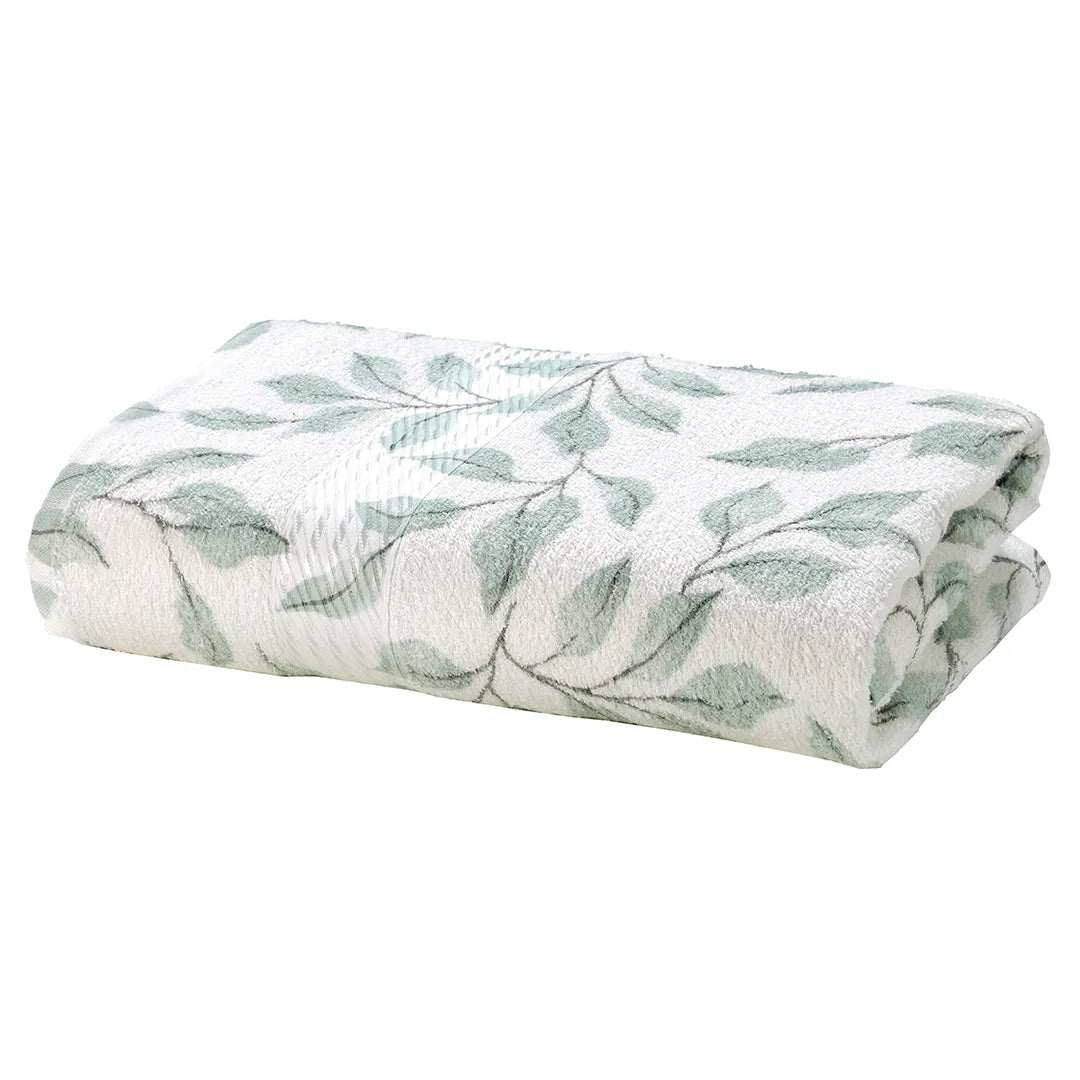 Toalha de Rosto Döhler Prisma Felpuda | Estampa Folhas Valesca | 100% Algodão | 50×80cm