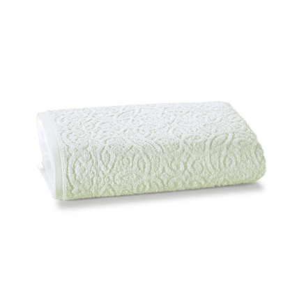 Toalha de Rosto Döhler Provença Jacquard Verde Claro 50x90cm – Felpuda, Macia e Absorvente