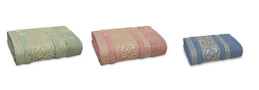 Toalha de Banho Banhão La Vie Appel 78x150cm 450g/m² | Fio Penteado com Detalhes Dourados