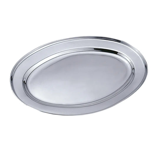 Travessa Oval Funda Aço Inox 35cm BigSul 22655 – Ideal para Saladas, Carnes e Buffet