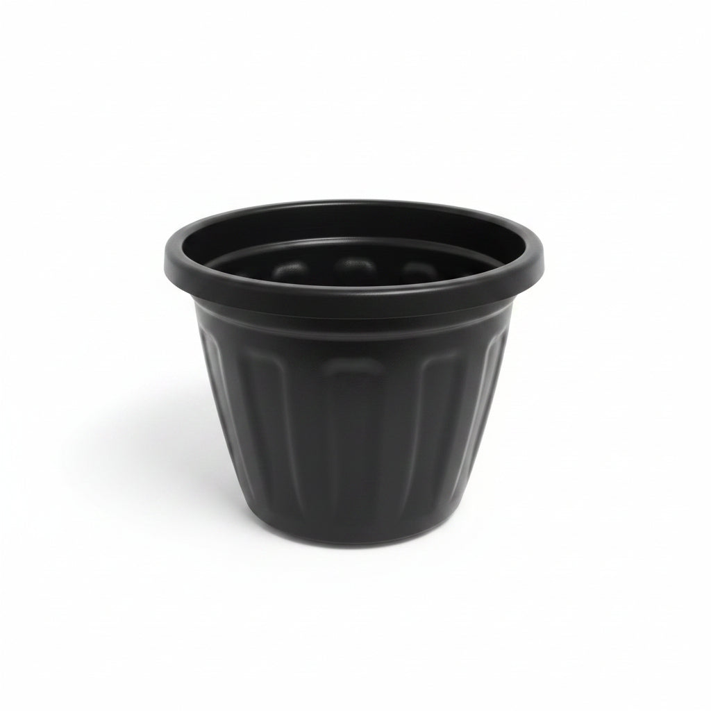 Vaso Plástico Redondo Preto nº 2 Gibafer – 17x13 cm | Ideal para Mudas, Temperos e Suculentas