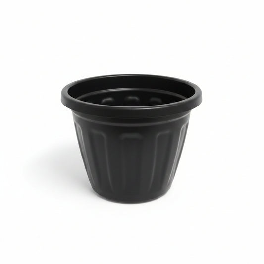 Vaso Plástico Redondo Preto nº 2 Gibafer – 17x13 cm | Ideal para Mudas, Temperos e Suculentas