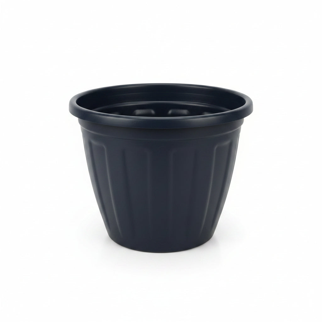 Vaso de Planta Plástico Redondo Nº 4 Preto 25x20cm – Gibafer