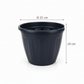 Vaso de Planta Plástico Redondo Nº 4 Preto 25x20cm – Gibafer